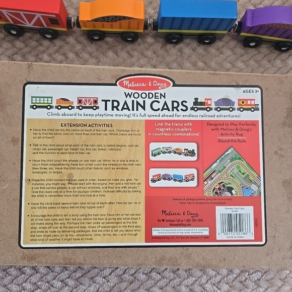 Melissa & Doug Other - Melissa & Doug Wooden Train Cars - Multicolor